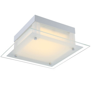 Luxus 20,5 W LED Deckenleuchte aus Metall und Glas QUADRO I