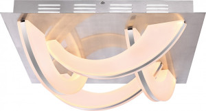 LED Deckenleuchte, Bogen-Design, nickel-matt, L 50 cm