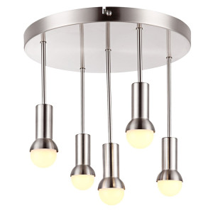Elegante LED Deckenleuchte in nickel matt, chrom KIMBERLY