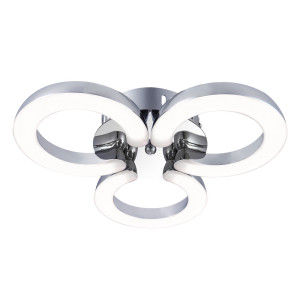 LED Deckenleuchte, Ring-Design, Chrom, L 30,5 cm