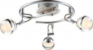LED Rondell Deckenlampe, verstellbare Spots, D29 cm, DENVER
