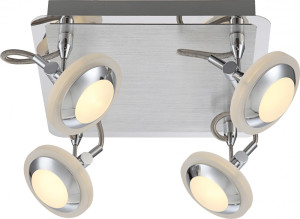 Traditionelle LED Deckenlampe in chrom, Aluminium TOMMY