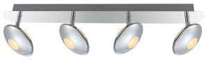 Moderne LED Leuchte aus Chrom und Acryl