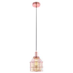 Hängeleuchte, Glas, Käfig, Kupfer-Farben, DONNA