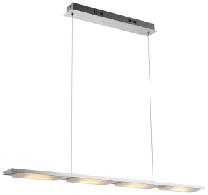 LED Hängeleuchte, ALU, satiniert, L 93 cm
