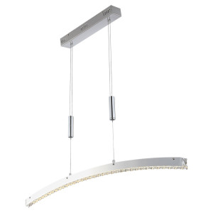 LED Hängeleuchte aus Chrom mit Kristallen NUBY