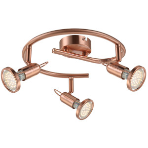 LED Deckenlampe, kupfer, Spots beweglich, 25 cm