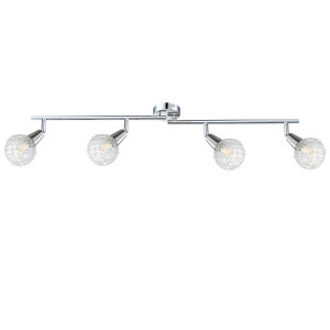 LED Deckenleuchte, Kugel-Geflecht, Spots verstellbar, L 80 cm