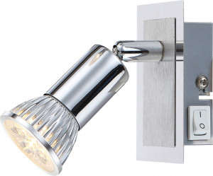 Eleganter LED Strahler in chrom Aluminium LEVON