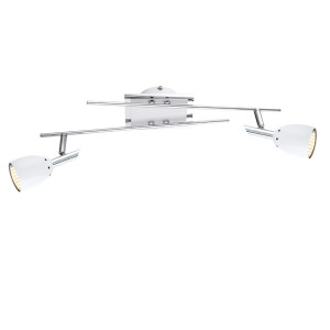 LED Deckenstrahler, Chrom, Spots verstellbar, L 49,5 cm,  NORU