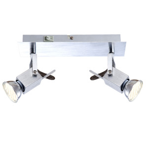 LED Deckenstrahler, ALU, Würfel, gebürstet, L 23 cm, CLIMAX