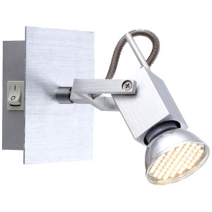 LED Wandstrahler, Alu gebürstet, Spot beweglich, CLIMAX