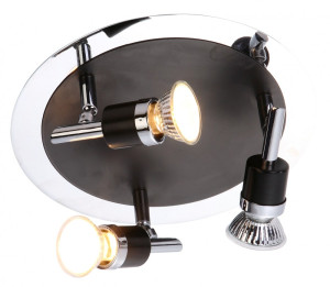 Traditioneller Strahler in chrom, schwarz - Globo DIAMONDBACKS 57600-3