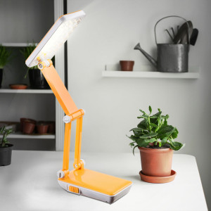 LED Tischlampe, einklappbar, orange, weiß