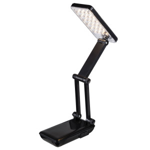 LED Tischleuchte, verstellbar, zusammenklappbar, schwarz