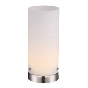 Dekorative LED Tischlampe in nickel matt - Globo CYLI 21926