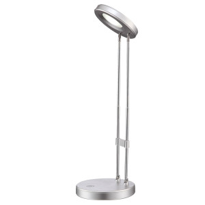 Luxus LED Tischleuchte in silber höhenverstellbar ELOEN