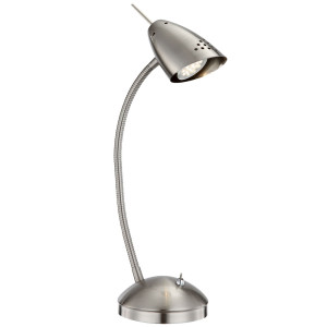 LED Tischleuchte, silber, Flexo, Spot verstellbar, VOLANTIS