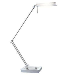 LED Tischleuchte aus mattem Nickel RETTANGOLO