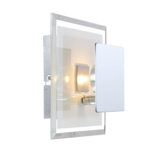 LED Wandleuchte aus Chrom und Glas SABINE