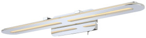 Elegante LED Wandleuchte aus Chrom mit Schalter FRIULI