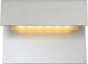 LED Wandlampe innen silber lackiert - Globo TORONTO 76010W