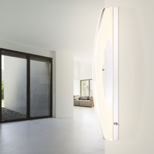 Praktische LED Wandlampe in chrom - Globo 67069W2
