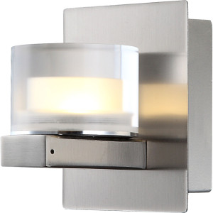 LED Wandleuchte, Chrom, klar, 8 cm