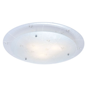 Deckenleuchte, Muster Glas, Kristalle, 40 cm, JUBILEE