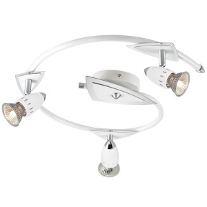 Elegante LED Deckenlampe aus Chrom und Glas