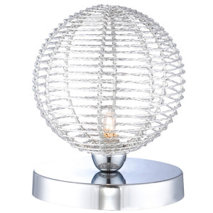 Edle Tischleuchte im Chrom-Design inkl. Halogen-Leuchtmittel