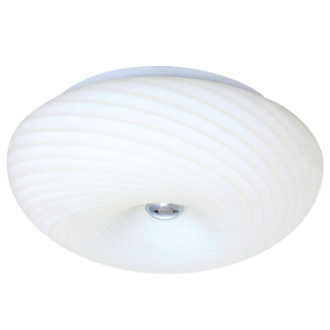 LED Deckenlampe, Glas weiß, rund, 33 cm