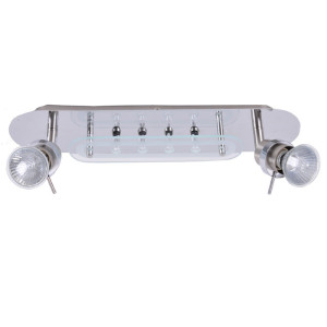 Wand- und Deckenlampe aus Metall und Glas RINGO