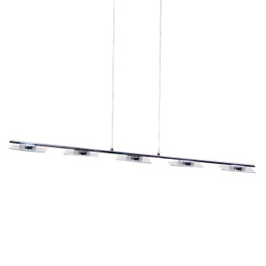 LED Hängeleuchte aus Metall und Glas