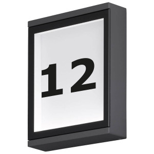 LED Wandleuchte, anthrazit, H 20 cm, HALL