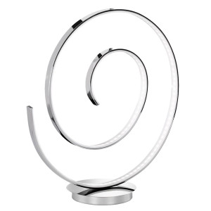 LED Tischleuchte, Chrom, Spirale, H 40 cm