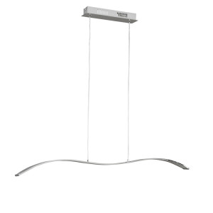 LED Hängeleuchte, silber, höhenverstellbar, L 106,4 cm