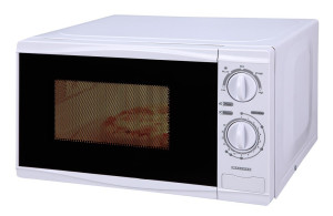 Moderne Mikrowelle mit Zeitschaltuhr und fünf Leistungsstufen