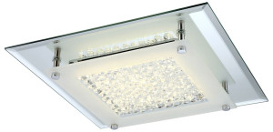 Elegante LED Deckenleuchte mit Glaskristallen