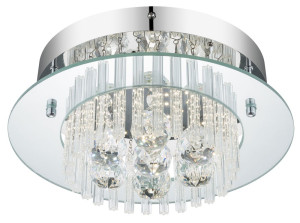 Elegante LED Deckenleuchte mit Kristallbehang