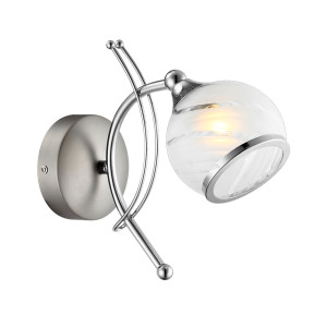 Zeitlose Wandlampe in nickel matt, chrom Globo AILA 56568-1W