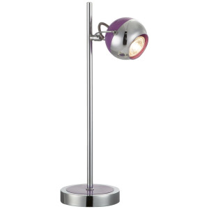 LED Tischleuchte, Spot verstellbar, Lila, H 43 cm, SPLASH