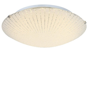 LED Deckenlampe, Glas mit Dekorlinien, 30 cm, VANILLA