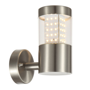 LED Wandleuchte, Edelstahl, H 16,5 cm,  DEVIAN