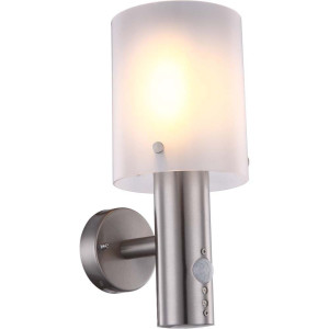 LED Wandleuchte, Edelstahl, Bewegungsmelder, H 27,8 cm, EXTOL