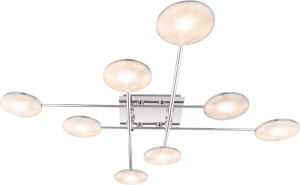Elegante LED Deckenleuchte Aluminium Globo TINA 56184-8
