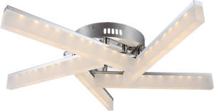 LED Deckenleuchte, Chrom, 5-flammig, Stab-Design, 62 cm