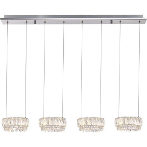 Kunstvolle 33,6W LED Hängeleuchte aus Chrom CALAMUS