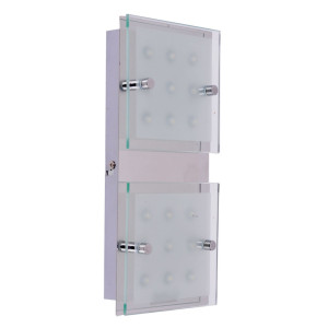 Wand- und Deckenlampe aus Metall und Glas