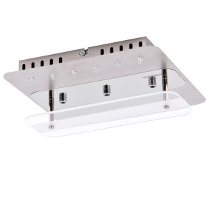 Deckenlampe aus Metall und Glas